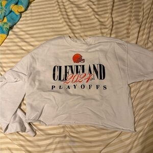 Browns playoff crop crewneck